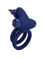 Jamele Doppio Anello Con Vibrazione E Stimolatore Farfalla Blu - PRETTY LOVE MALE - Anelli Fallici | erosidea.com