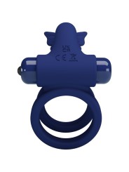 Jamele Doppio Anello Con Vibrazione E Stimolatore Farfalla Blu - PRETTY LOVE MALE - Anelli Fallici | erosidea.com