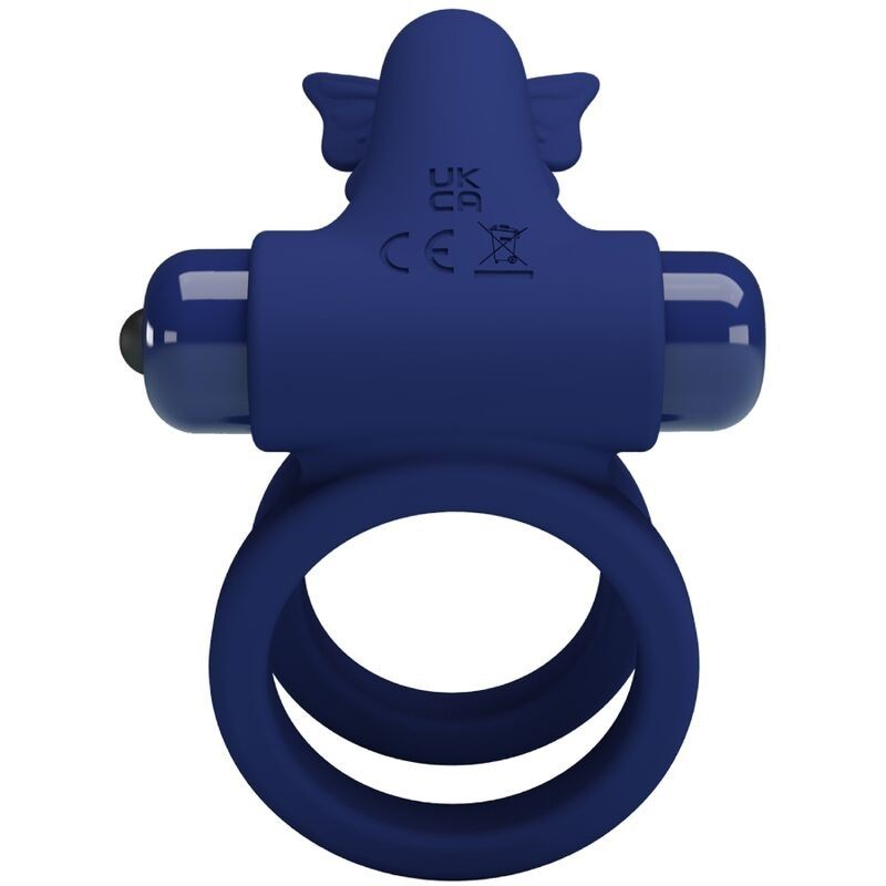 Jamele Doppio Anello Con Vibrazione E Stimolatore Farfalla Blu - PRETTY LOVE MALE - Anelli Fallici | erosidea.com