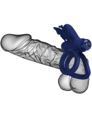 Jamele Doppio Anello Con Vibrazione E Stimolatore Farfalla Blu - PRETTY LOVE MALE - Anelli Fallici | erosidea.com