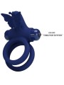 Jamele Doppio Anello Con Vibrazione E Stimolatore Farfalla Blu - PRETTY LOVE MALE - Anelli Fallici | erosidea.com