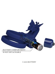 Jamele Doppio Anello Con Vibrazione E Stimolatore Farfalla Blu - PRETTY LOVE MALE - Anelli Fallici | erosidea.com