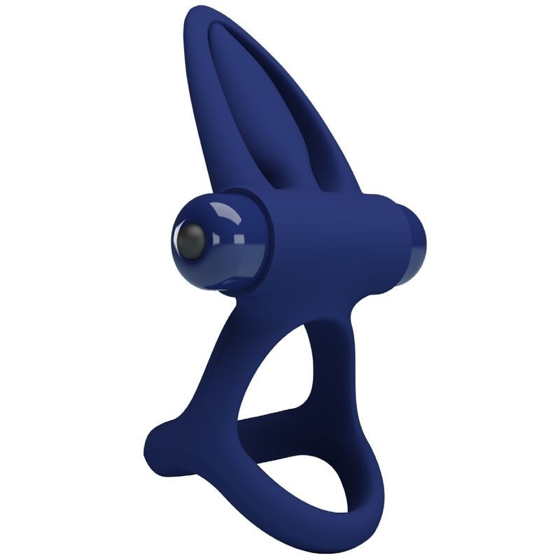 Mat Doppio Anello Con Vibrazione E Stimolatore Blu - PRETTY LOVE MALE - Anelli Fallici | erosidea.com