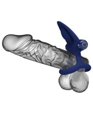 Mat Doppio Anello Con Vibrazione E Stimolatore Blu - PRETTY LOVE MALE - Anelli Fallici | erosidea.com