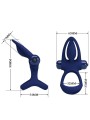 Mat Doppio Anello Con Vibrazione E Stimolatore Blu - PRETTY LOVE MALE - Anelli Fallici | erosidea.com