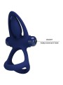 Mat Doppio Anello Con Vibrazione E Stimolatore Blu - PRETTY LOVE MALE - Anelli Fallici | erosidea.com