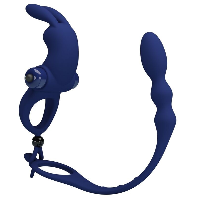 Vibratore Ayad Anello Rabbit Con Spina Blu - PRETTY LOVE MALE - Vibratori Rabbit | erosidea.com