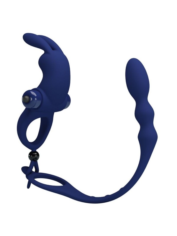 Vibratore Ayad Anello Rabbit Con Spina Blu - PRETTY LOVE MALE - Vibratori Rabbit | erosidea.com