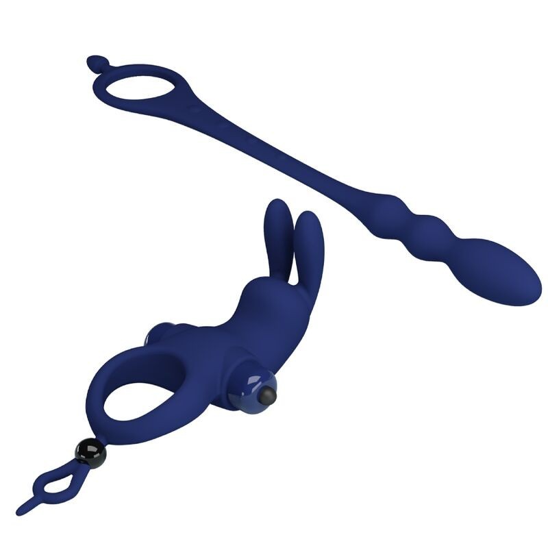 Vibratore Ayad Anello Rabbit Con Spina Blu - PRETTY LOVE MALE - Vibratori Rabbit | erosidea.com