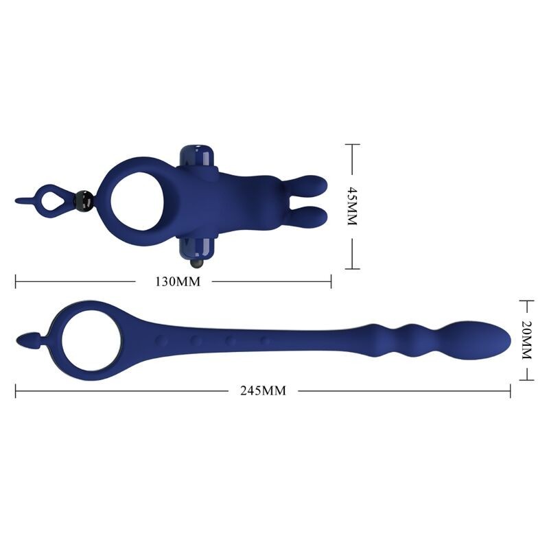 Vibratore Ayad Anello Rabbit Con Spina Blu - PRETTY LOVE MALE - Vibratori Rabbit | erosidea.com