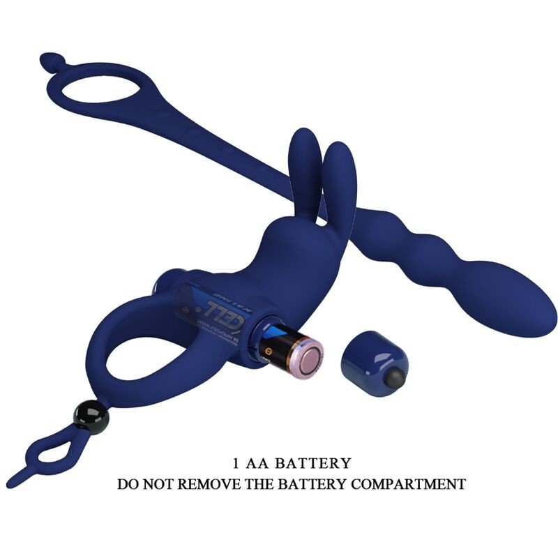 Vibratore Ayad Anello Rabbit Con Spina Blu - PRETTY LOVE MALE - Vibratori Rabbit | erosidea.com