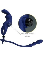 Vibratore Ayad Anello Rabbit Con Spina Blu - PRETTY LOVE MALE - Vibratori Rabbit | erosidea.com