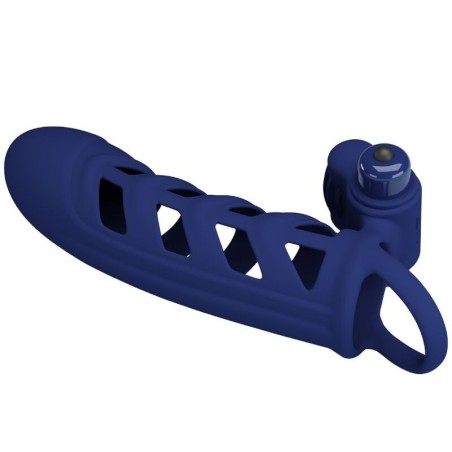 Vibratore Altaf Anello Con Guaina In Silicone Blu - PRETTY LOVE MALE - Vibratori | erosidea.com