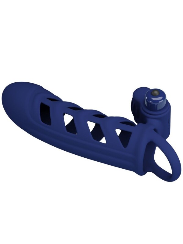 Vibratore Altaf Anello Con Guaina In Silicone Blu - PRETTY LOVE MALE - Vibratori | erosidea.com