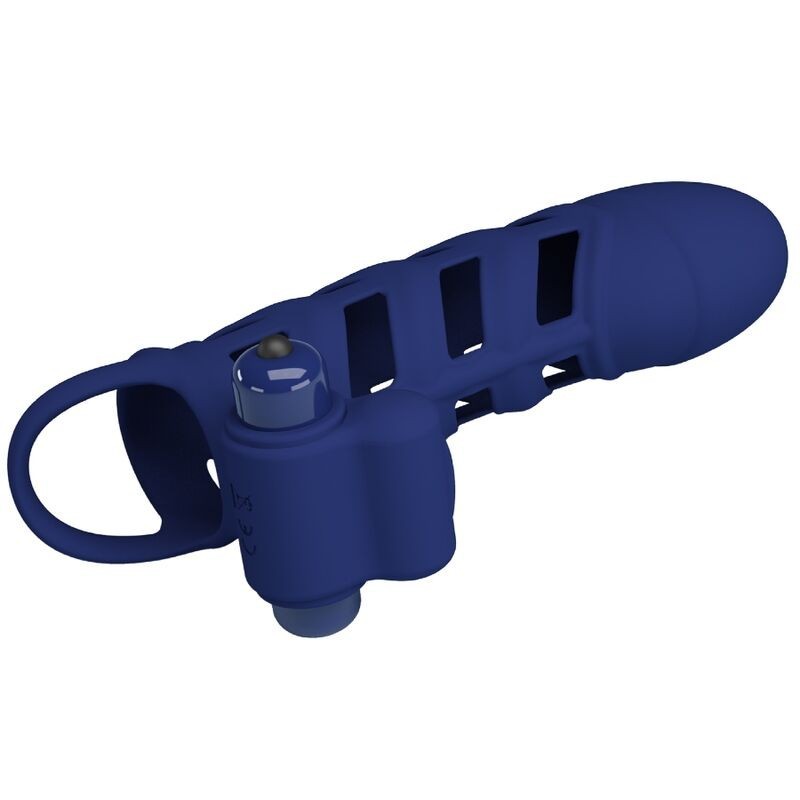 Vibratore Altaf Anello Con Guaina In Silicone Blu - PRETTY LOVE MALE - Vibratori | erosidea.com