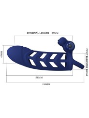Vibratore Altaf Anello Con Guaina In Silicone Blu - PRETTY LOVE MALE - Vibratori | erosidea.com