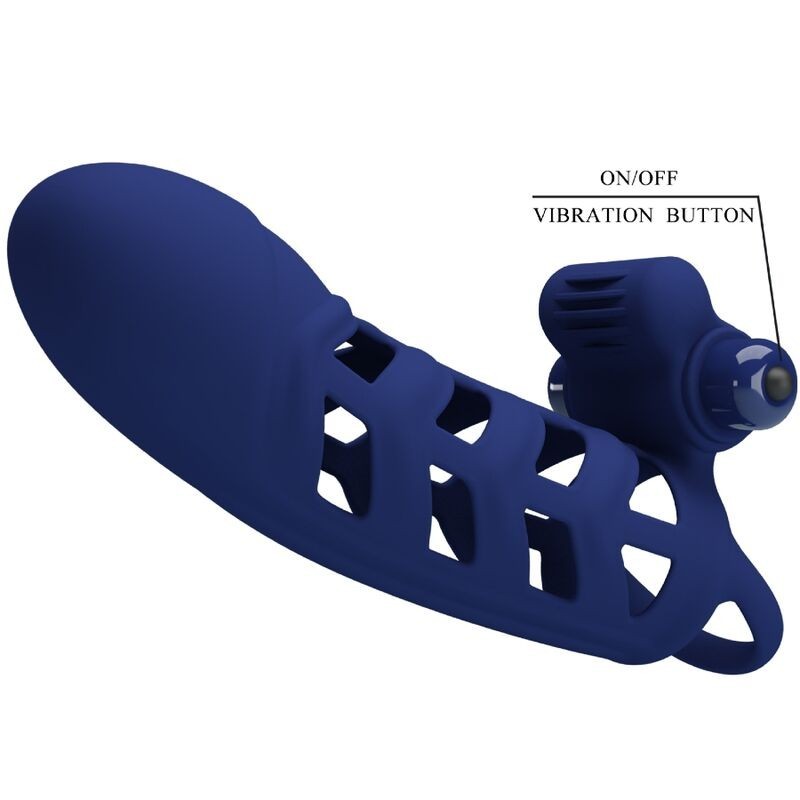 Vibratore Altaf Anello Con Guaina In Silicone Blu - PRETTY LOVE MALE - Vibratori | erosidea.com