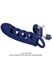 Vibratore Altaf Anello Con Guaina In Silicone Blu - PRETTY LOVE MALE - Vibratori | erosidea.com