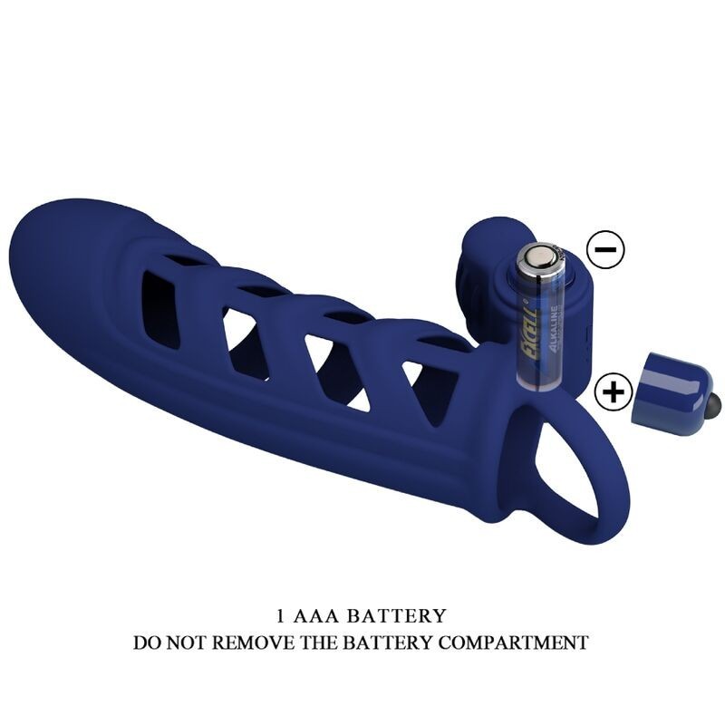 Vibratore Altaf Anello Con Guaina In Silicone Blu - PRETTY LOVE MALE - Vibratori | erosidea.com