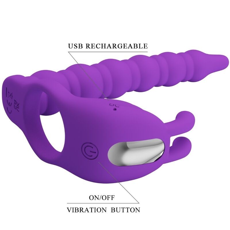 Pretty Love - Blackney Anelli Per Pene Con Spina Vibratore - PRETTY LOVE - Vibratori | erosidea.com