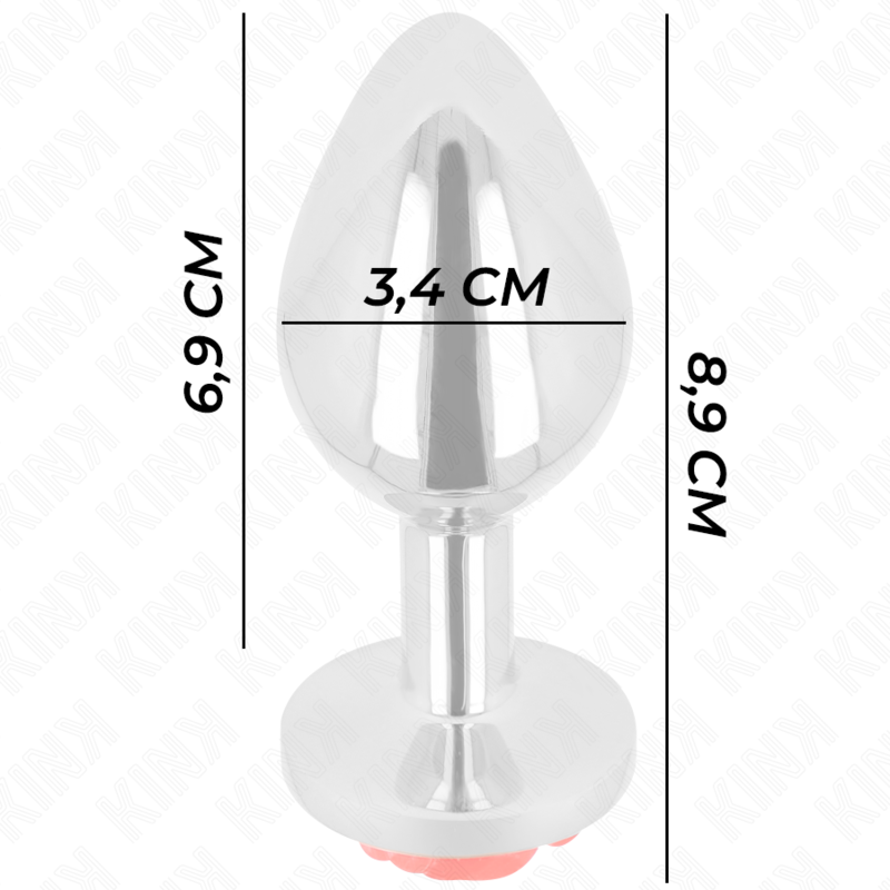 Kink - Plug Anale Rosa Rosso Taglia M - KINK PLEASURE PLUGS - Plug e Catene Anali | erosidea.com