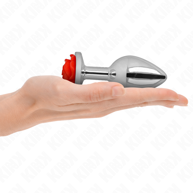 Kink - Plug Anale Rosa Rosso Taglia L - KINK PLEASURE PLUGS - Plug e Catene Anali | erosidea.com