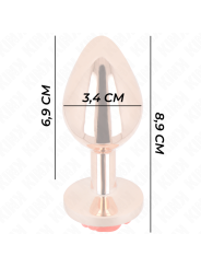 Kink - Plug Anale In Oro Rosa Con Rosa Rossa M - KINK PLEASURE PLUGS - Plug e Catene Anali | erosidea.com