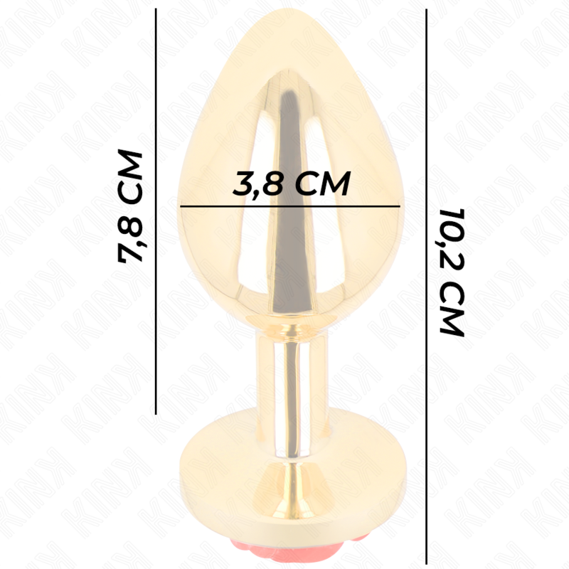 Kink - Plug Anale Oro Rosa Rosso Taglia L - KINK PLEASURE PLUGS - Plug e Catene Anali | erosidea.com