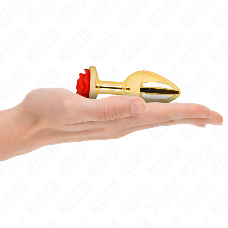 Kink - Plug Anale Oro Rosa Rosso Taglia M - KINK PLEASURE PLUGS - Plug e Catene Anali | erosidea.com