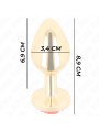 Kink - Plug Anale Oro Rosa Rosso Taglia M - KINK PLEASURE PLUGS - Plug e Catene Anali | erosidea.com