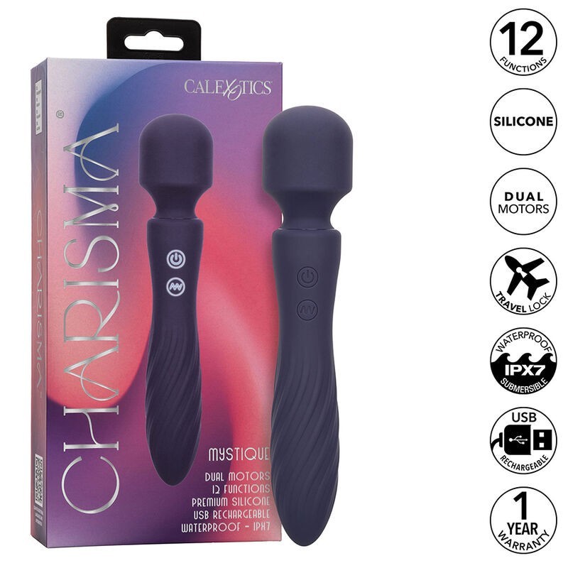 Calexotics - Charisma Mystique Massaggiatore Doppio Motore 12 Funzioni 205 Cm X 45 Cm Viola - CALEXOTICS - Magic Wand | erosidea.com
