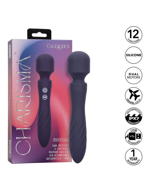 Calexotics - Charisma Mystique Massaggiatore Doppio Motore 12 Funzioni 205 Cm X 45 Cm Viola - CALEXOTICS - Magic Wand | erosidea.com