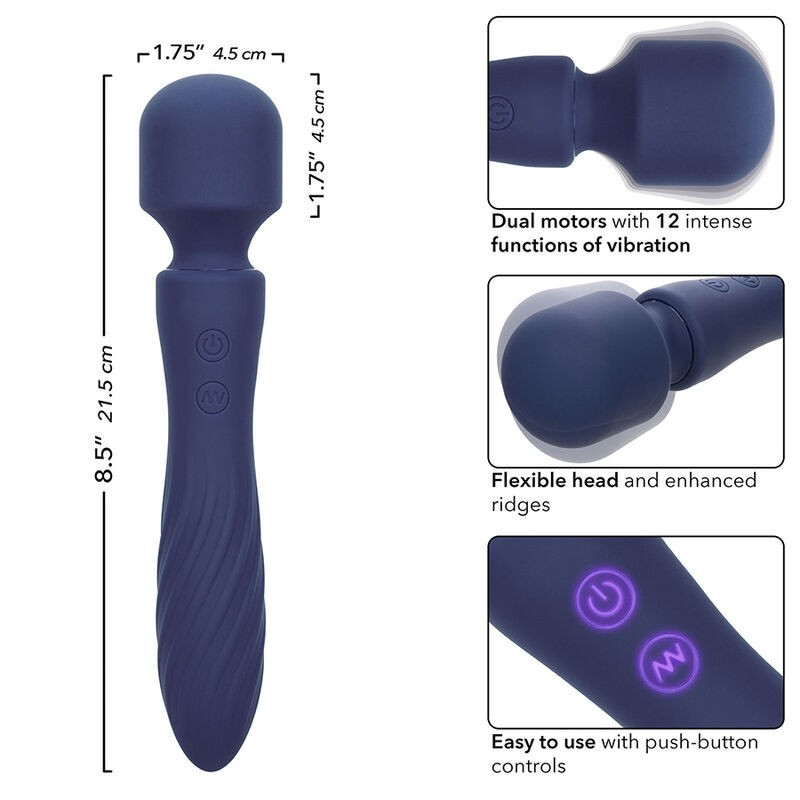 Calexotics - Charisma Mystique Massaggiatore Doppio Motore 12 Funzioni 205 Cm X 45 Cm Viola - CALEXOTICS - Magic Wand | erosidea.com