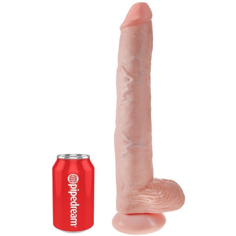 King Cock - Dildo Con Sfere 35.6 Cm Carne - KING COCK - Dildo Realistici | erosidea.com