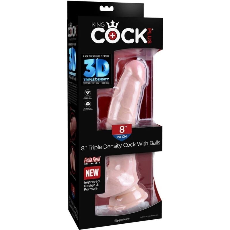 King Cock - Dildo Tripla Densit 18.4 Cm - KING COCK PLUS - Dildo Realistici | erosidea.com