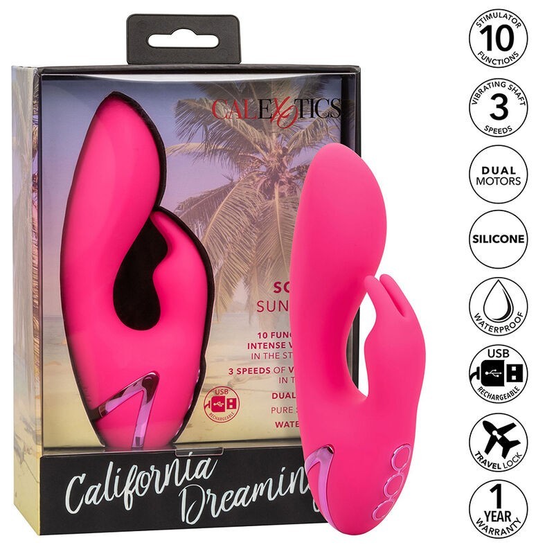 Vibratore Calexotics So. Cal Sunshine Rabbit Fucsia Di California Dreaming - CALEXOTICS - Vibratori Rabbit | erosidea.com