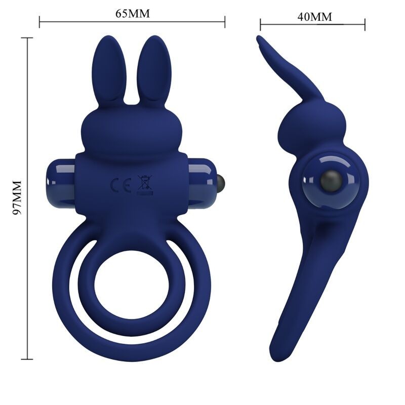 Anello Vibrante Doppio Pretty Love Darey Rabbit - PRETTY LOVE MALE - Anelli Fallici | erosidea.com
