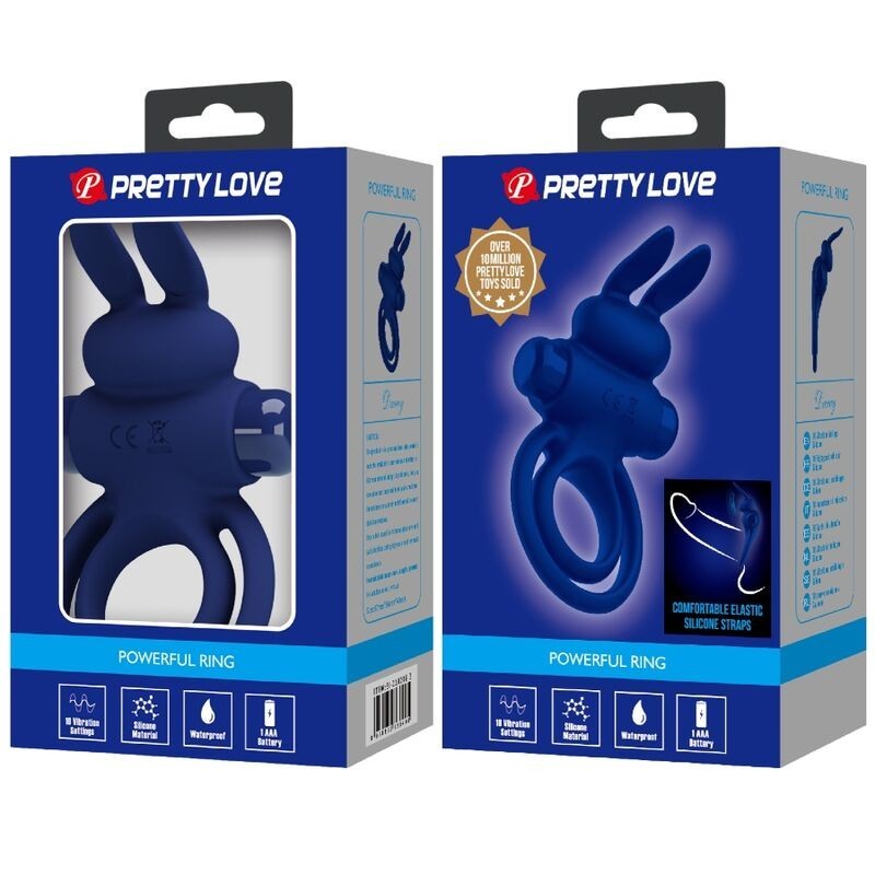 Anello Vibrante Doppio Pretty Love Darey Rabbit - PRETTY LOVE MALE - Anelli Fallici | erosidea.com