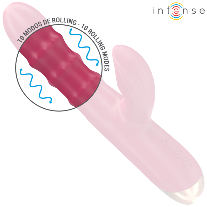 Vibratore Intense Chloe Multifunzione 3 In 1 Rosso - INTENSE FUN - Vibratori Rabbit | erosidea.com