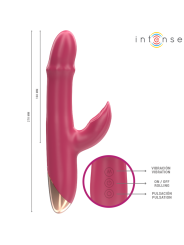Vibratore Intense Chloe Multifunzione 3 In 1 Rosso - INTENSE FUN - Vibratori Rabbit | erosidea.com