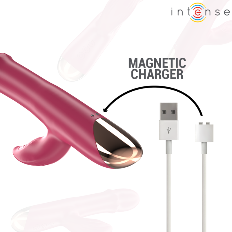 Vibratore Intense Chloe Multifunzione 3 In 1 Rosso - INTENSE FUN - Vibratori Rabbit | erosidea.com