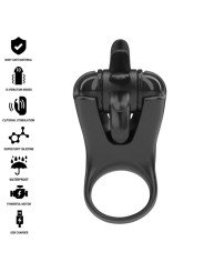 Intense - Mabel Anello Vibrante 10 Vibrazioni Con Stimolatore Clitoride Nero - INTENSE COUPLES TOYS - Vibratori Clitoride | erosidea.com