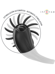 Intense - Mabel Anello Vibrante 10 Vibrazioni Con Stimolatore Clitoride Nero - INTENSE COUPLES TOYS - Vibratori Clitoride | erosidea.com