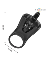 Intense - Mabel Anello Vibrante 10 Vibrazioni Con Stimolatore Clitoride Nero - INTENSE COUPLES TOYS - Vibratori Clitoride | erosidea.com