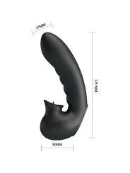 Pretty Love - Hobgoblin Custodia Per Dita Vibrante 12 Vibrazioni + Stimolatore Clitoride Nero - PRETTY LOVE - Vibratori Clitoride | erosidea.com