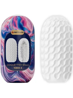 Pretty Love - Coquetish Balls Silicone Masturbatore Maschile Bianco