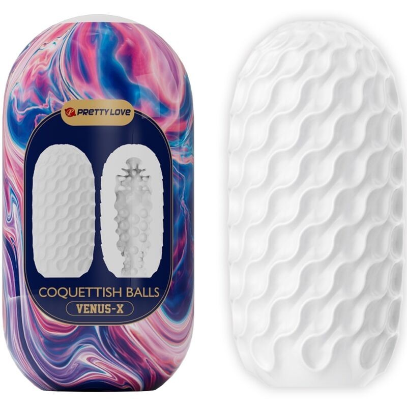 Pretty Love - Coquetish Balls Silicone Masturbatore Maschile Bianco - PRETTY LOVE - Masturbatori Mini | erosidea.com