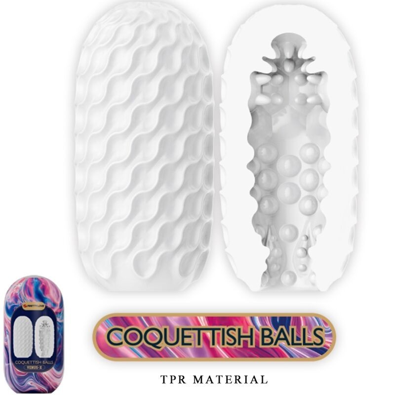 Pretty Love - Coquetish Balls Silicone Masturbatore Maschile Bianco - PRETTY LOVE - Masturbatori Mini | erosidea.com