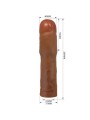 Pretty Love - Kylian Guaina Per Pene Con Estensione 76 Cm Mulatto - PRETTY LOVE - Guaine e Prolunghe | erosidea.com