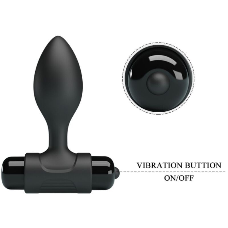 Pretty Love - Vibra Butt 10 Vibrazioni Plug Anale Nero - PRETTY LOVE - Plug e Catene Anali | erosidea.com